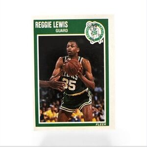 Fleer Kids Trading Card - Green and White Reggie Lewis mint condition